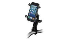 RAM Handlebar Rail Mount with Zinc Coated U-Bolt Base and Universal X-Grip Cell Phone Holder