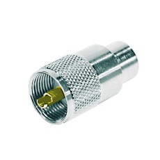 Connector UHF-27 Plug - RG213 or 214 Type Cable - Twist on - Nickel