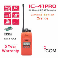 Icom IC-41PRO Waterproof 5W UHF ORANGE Portable Radio