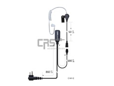GME Compatible-2 Wire Long Acoustic Airtube-Inline PTT